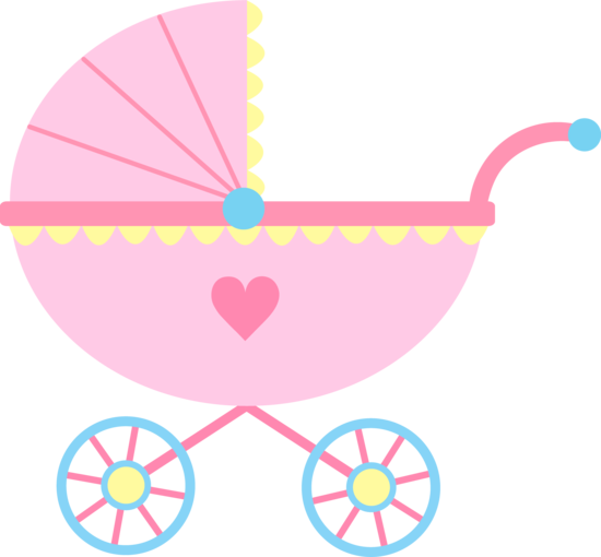 Baby Clipart Girl | Cute Pink Baby Carriage   Free Clip Art - Twin Baby Girl, Transparent background PNG HD thumbnail