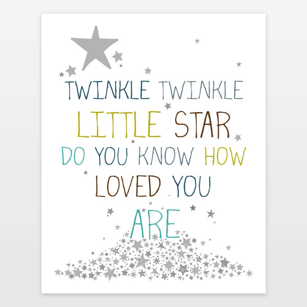 Twinkle Twinkle Little Star Do You Know How Loved You Are   Blue Art Print By Finnyandzook On Boomboomprints - Twinkle Twinkle Little Star, Transparent background PNG HD thumbnail
