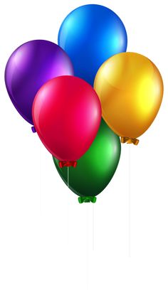 Colorful Balloons Png Clip Art Image - Two Balloons, Transparent background PNG HD thumbnail