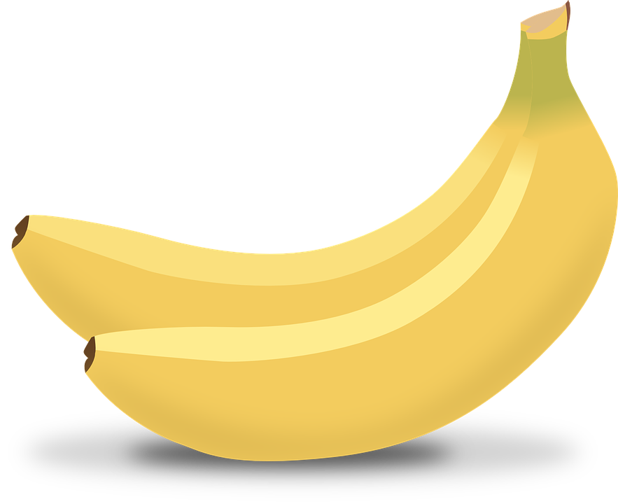 Two bananas, Vector Diagram, 