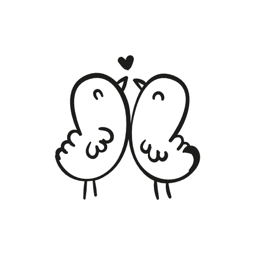 Two Bird - Two Birds Black And White, Transparent background PNG HD thumbnail