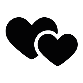 Download Png - Two Black Heart, Transparent background PNG HD thumbnail
