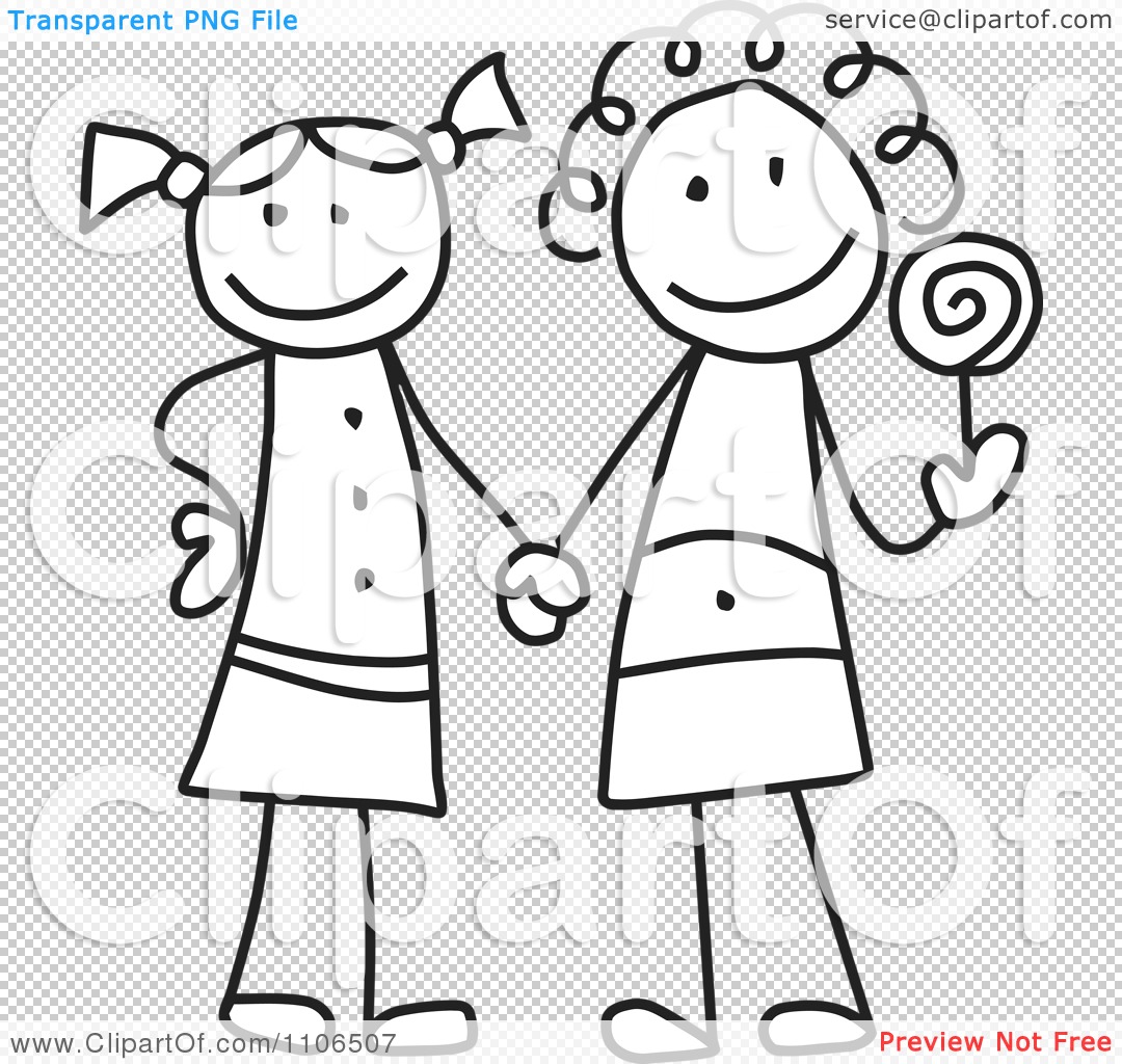 Png File Has A Hdpng.com  - Two Friends Black And White, Transparent background PNG HD thumbnail