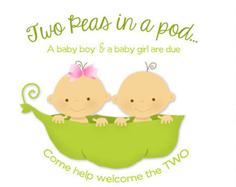 Two Peas In A Pod Baby Shower Invitation (Digital File) - Two Peas In A Pod, Transparent background PNG HD thumbnail