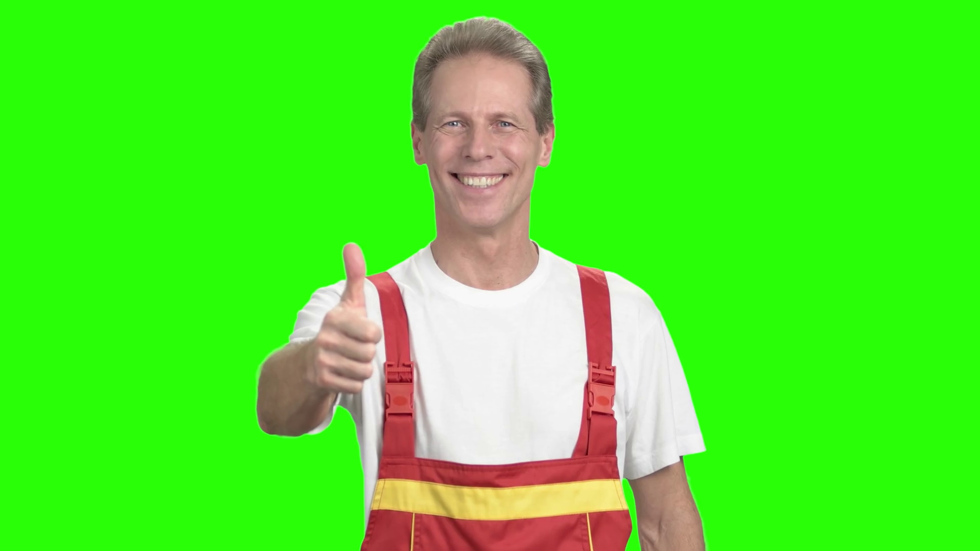 Engineer Man Showing Thumb Up Sign. Smiling Happy Worker Giving Two Thumbs Up Hand Gesture Standing On Alpha Channel Background. - Two Thumbs Up, Transparent background PNG HD thumbnail