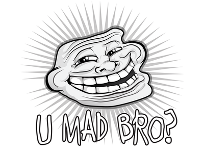 Troll Face   You Mad Bro? - U Mad Bro, Transparent background PNG HD thumbnail