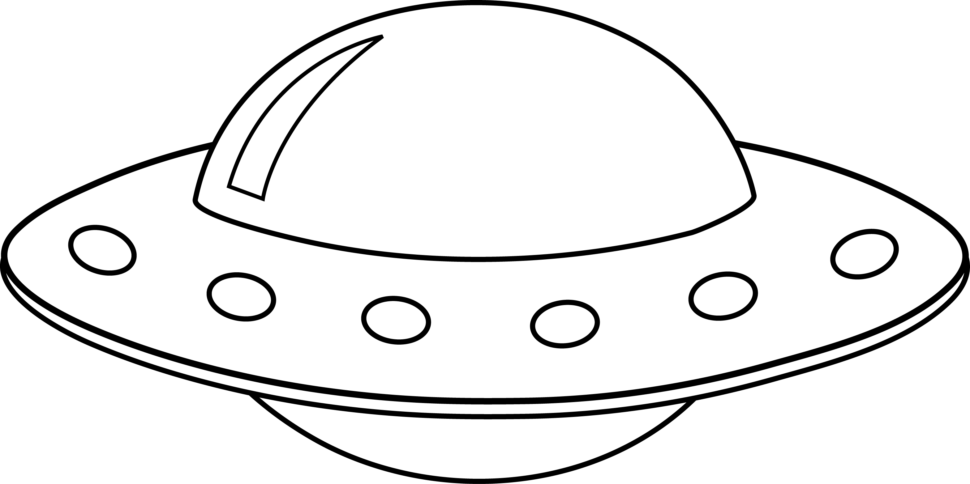 Pin Drawn Ufo Spaceship #2 - Ufo Black And White, Transparent background PNG HD thumbnail