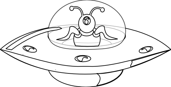 Pin Ufo Clipart Black And White #2 - Ufo Black And White, Transparent background PNG HD thumbnail