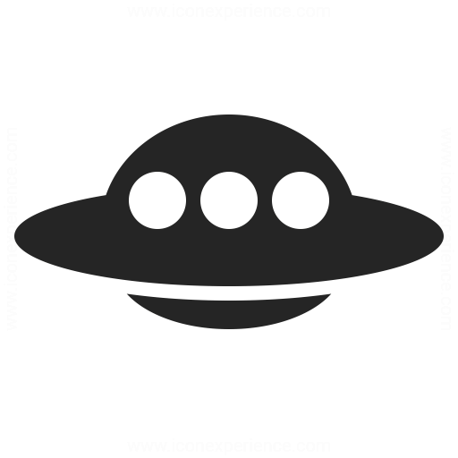 Ufo Icon - Ufo Black And White, Transparent background PNG HD thumbnail