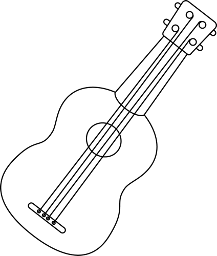 Black And White Ukulele Clip Art   Black And White Ukulele Image - Ukulele Black And White, Transparent background PNG HD thumbnail