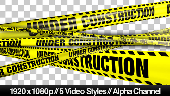 Play Preview Video - Under Construction, Transparent background PNG HD thumbnail