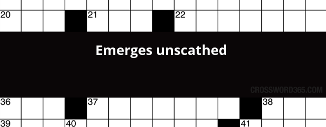 Below You Will Be Able To Find The Answer To Emerges Unscathed Crossword Clue Which Was Last Seen On New York Times Crossword, November 17 2017. - Unscathed, Transparent background PNG HD thumbnail