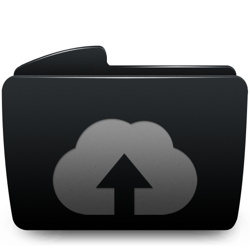 Black, Folder, Upload, Web Icon - Upload, Transparent background PNG HD thumbnail