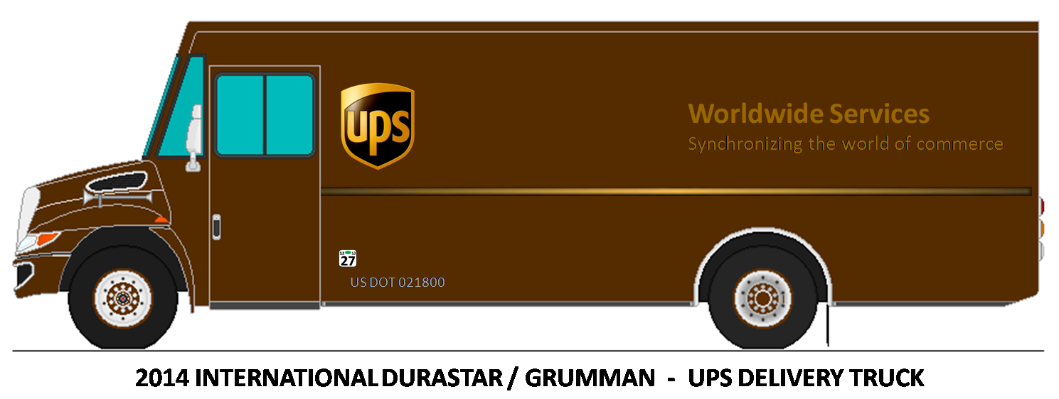 Ups Truck Clipart - Ups Delivery, Transparent background PNG HD thumbnail