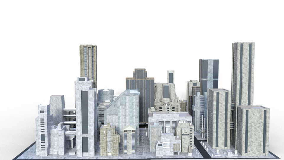 City, Cityscape, Building, Architecture, Urban, Street - Urban City, Transparent background PNG HD thumbnail