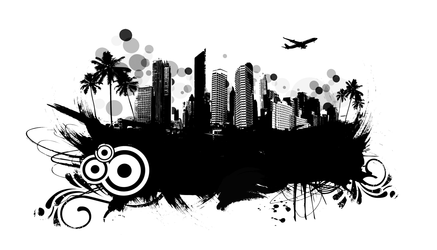 Grunge Urban Graphic 02 - Urban City, Transparent background PNG HD thumbnail