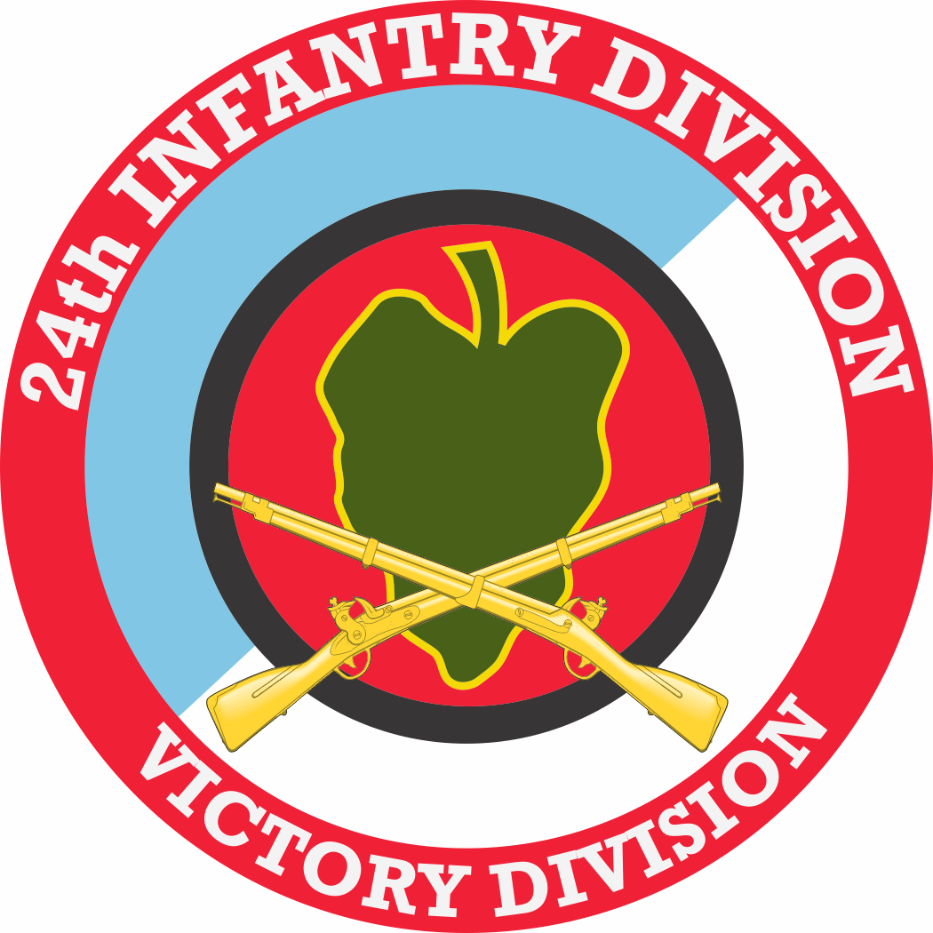 24Th Infantry Division With Crossed Rifles Decal - Us Army Infantry Crossed Rifles, Transparent background PNG HD thumbnail