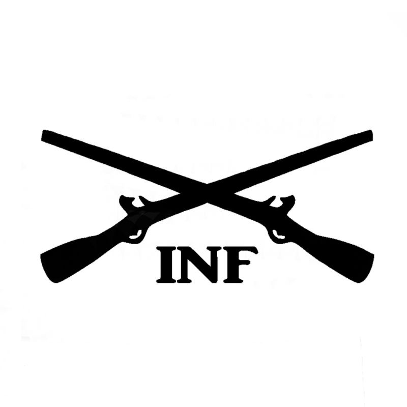 Wholesale 10Pcs/lot 20Pcs/lot Infantry Crossed Rifles Vinyl Decal Army Inf Car Window - Us Army Infantry Crossed Rifles, Transparent background PNG HD thumbnail