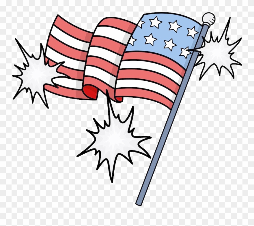 Of The United States Independence Day Clip   Us Flag Cartoon Png Pluspng.com  - Us Independence Day, Transparent background PNG HD thumbnail
