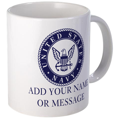 Personalized U.s. Navy Blue Mug Mug - Us Navy, Transparent background PNG HD thumbnail