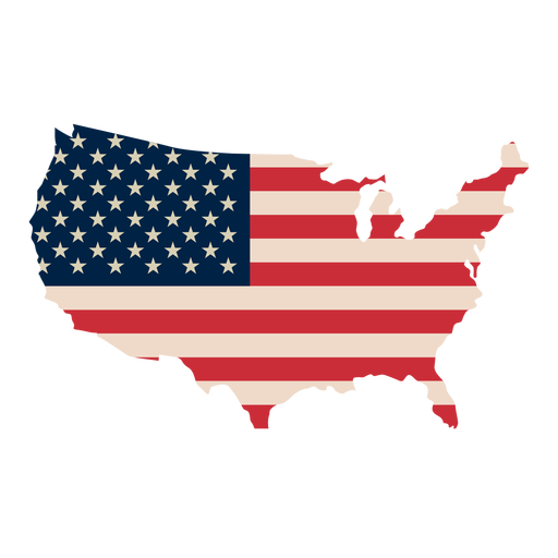 Usa Flag Print Map - Usa, Transparent background PNG HD thumbnail