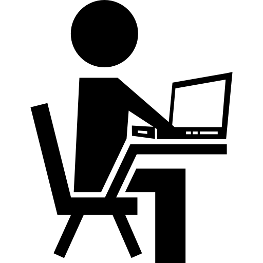 Student On Computer Free Icon - Use Computer, Transparent background PNG HD thumbnail