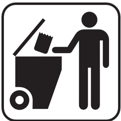 Put Rubbish In The Dustbin! - Use Dustbin, Transparent background PNG HD thumbnail