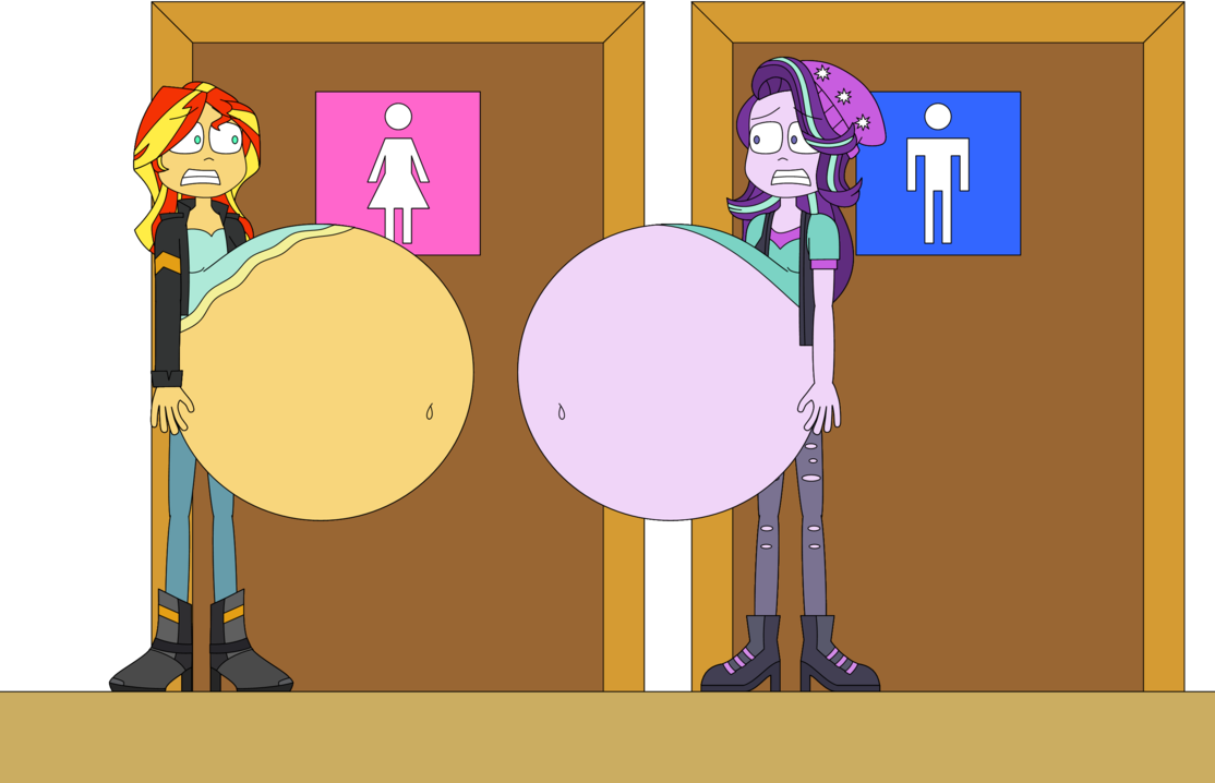 Sunset And Starlight Want To Use The Bathroom By Angry Signs Hdpng.com  - Use The Bathroom, Transparent background PNG HD thumbnail