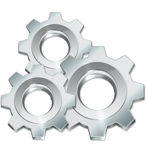Execute, Freeware, Gears, Settings, Silver, Utilities Icon. Download Png - Utilities, Transparent background PNG HD thumbnail