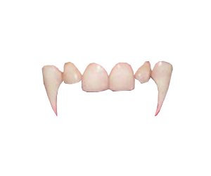 Vampire Teeth with Pointed To