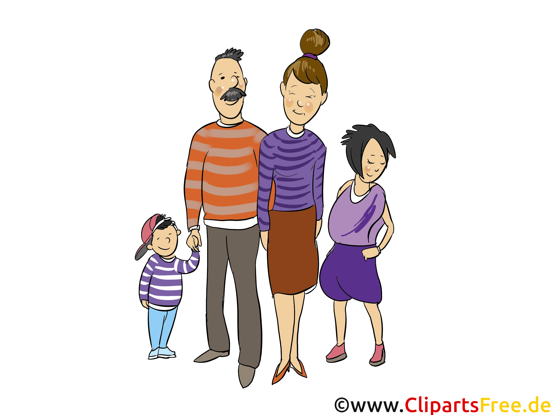 Familie, Vater, Mutter, Kinder Clipart - Vater Mutter Kind, Transparent background PNG HD thumbnail