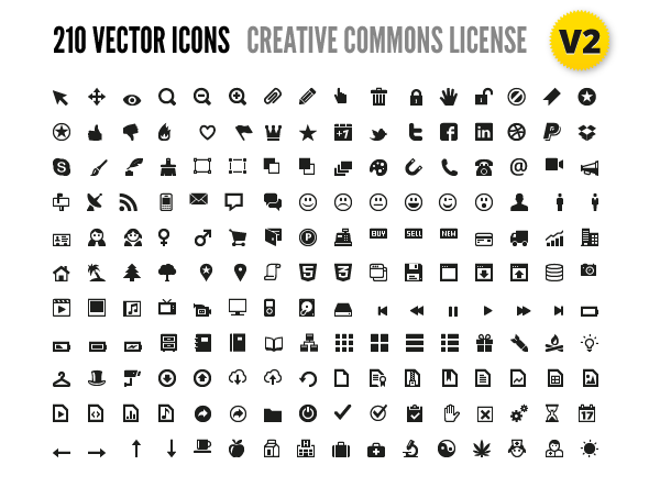 210 Vector Icons For Wireframes  Web Design - Vector Icons, Transparent background PNG HD thumbnail