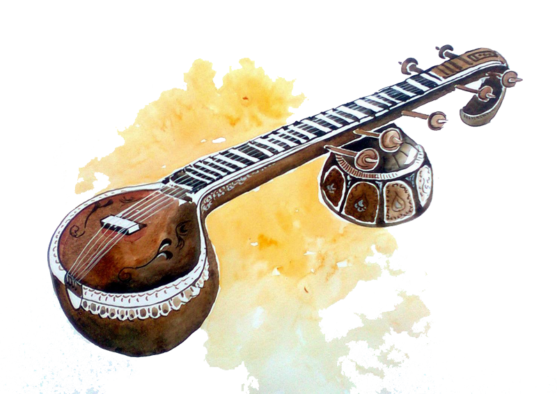 indian music instruments clip