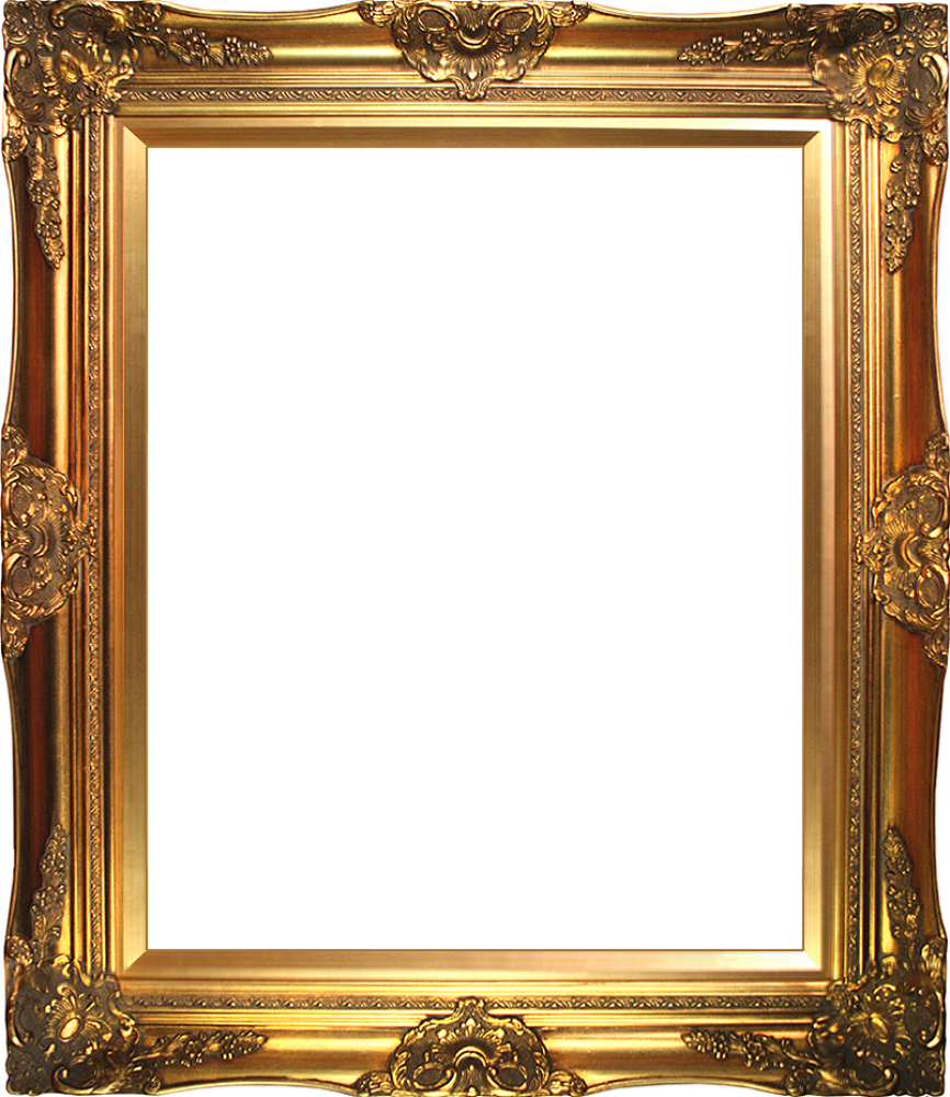 Victorian Gold Frame 20 - Victorian Frame, Transparent background PNG HD thumbnail