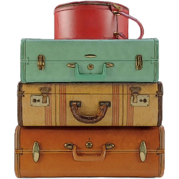 72.png ❤ Liked On Polyvore Featuring Bags, Suitcase, Luggage, Fillers And - Vintage Luggage, Transparent background PNG HD thumbnail