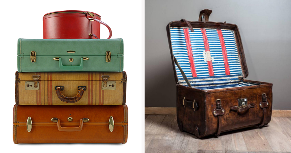 Antique Suitcase - Vintage Luggage, Transparent background PNG HD thumbnail
