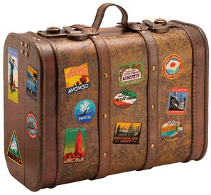 Travel Suitcase (1).png - Vintage Luggage, Transparent background PNG HD thumbnail