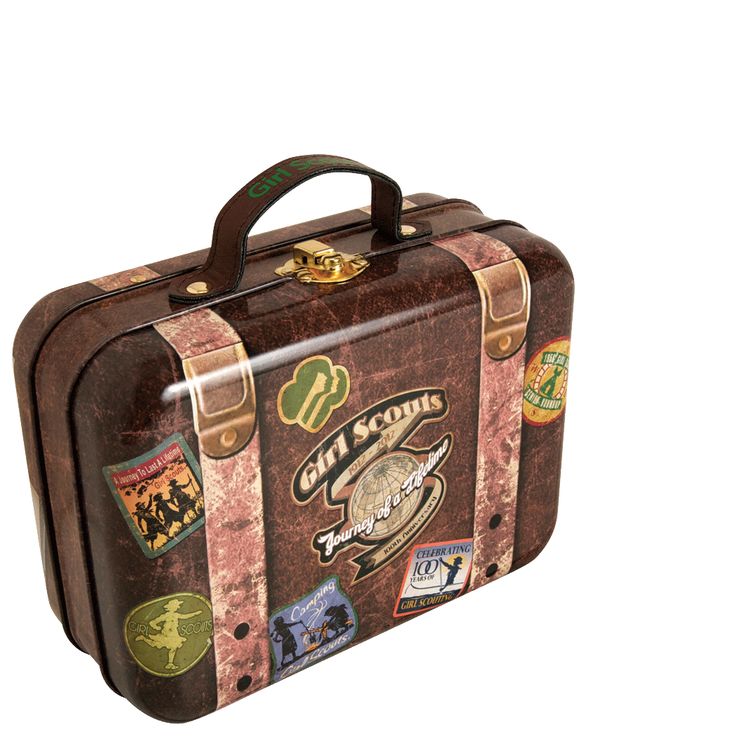Vintage Suitcase Tin   Google Search | Up For Adventure | Pinterest | Girl Scout Camping, Survival And Scale - Vintage Luggage, Transparent background PNG HD thumbnail