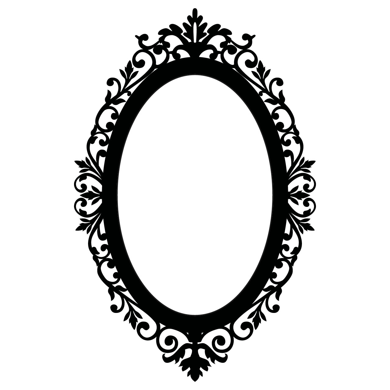 Ornate Oval Frame Wall Stickers / Wall Decals - Vintage Oval Frame, Transparent background PNG HD thumbnail