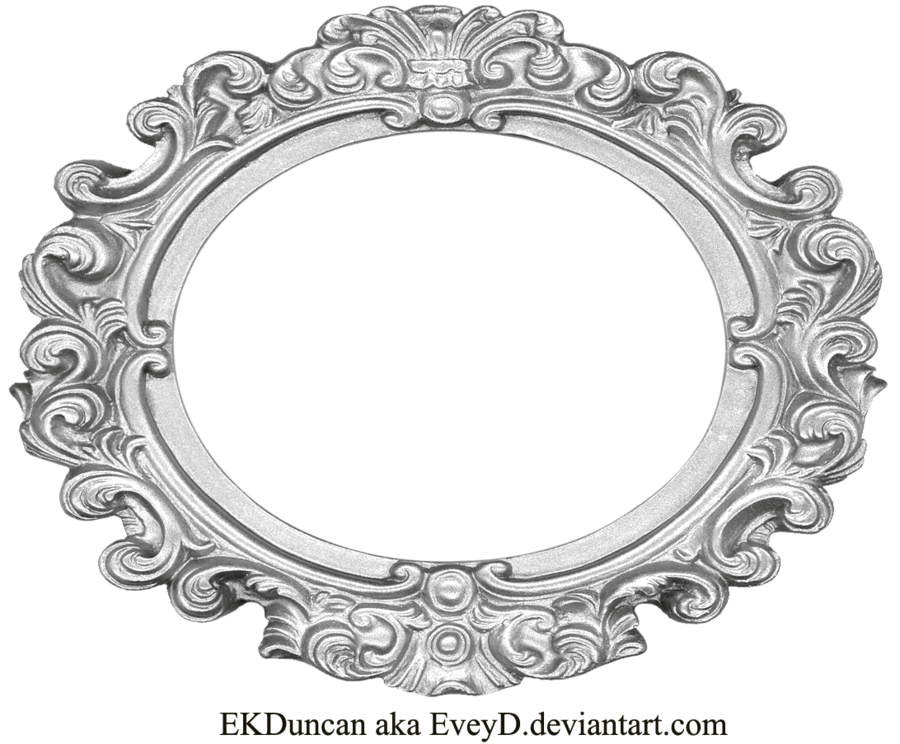 Ornate Silver Frame   Wide Oval By Eveyd Hdpng.com  - Vintage Oval Frame, Transparent background PNG HD thumbnail