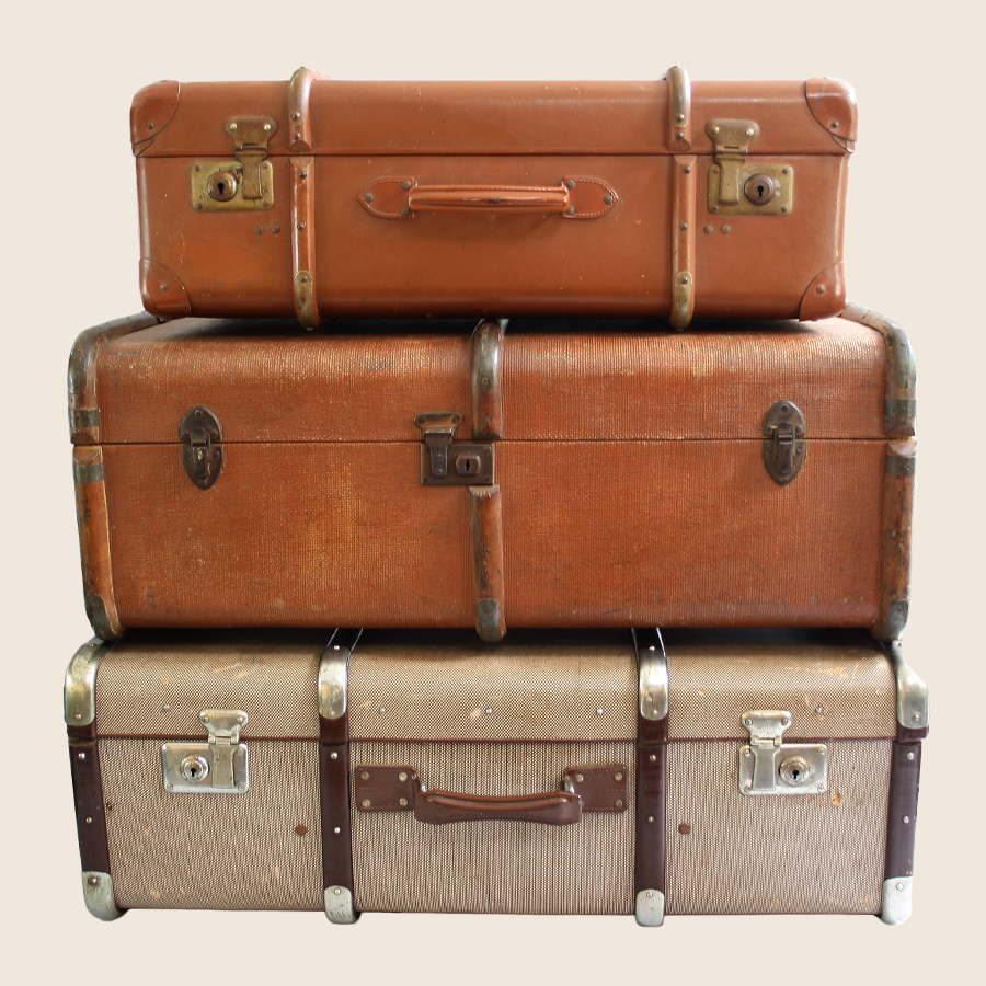 Classic Vintage Suitcase - Vintage Suitcase, Transparent background PNG HD thumbnail