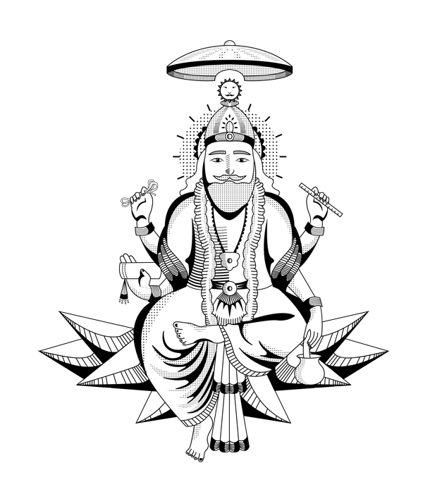 Animated Image Of Lord Vishvakarma Mv420 - Vishwakarma God, Transparent background PNG HD thumbnail
