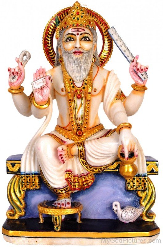 Vishwakarma God Png - White Marble Statue Of Lord Vishvakarma Mv419, Transparent background PNG HD thumbnail