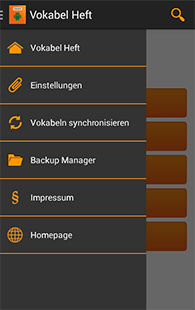 Android Vokabelheft Menü - Vokabelheft, Transparent background PNG HD thumbnail
