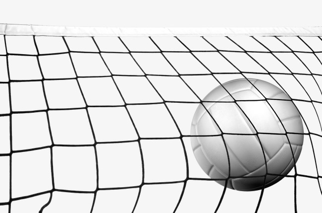Volleyball Ball And Net PNG-P