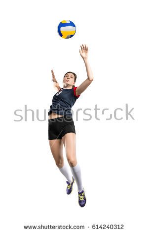Female Volleyball Player Hitting The Ball - Volleyball Players Hitting, Transparent background PNG HD thumbnail