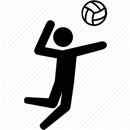 Volleyball Player Icon Png - Volleyball Players Hitting, Transparent background PNG HD thumbnail