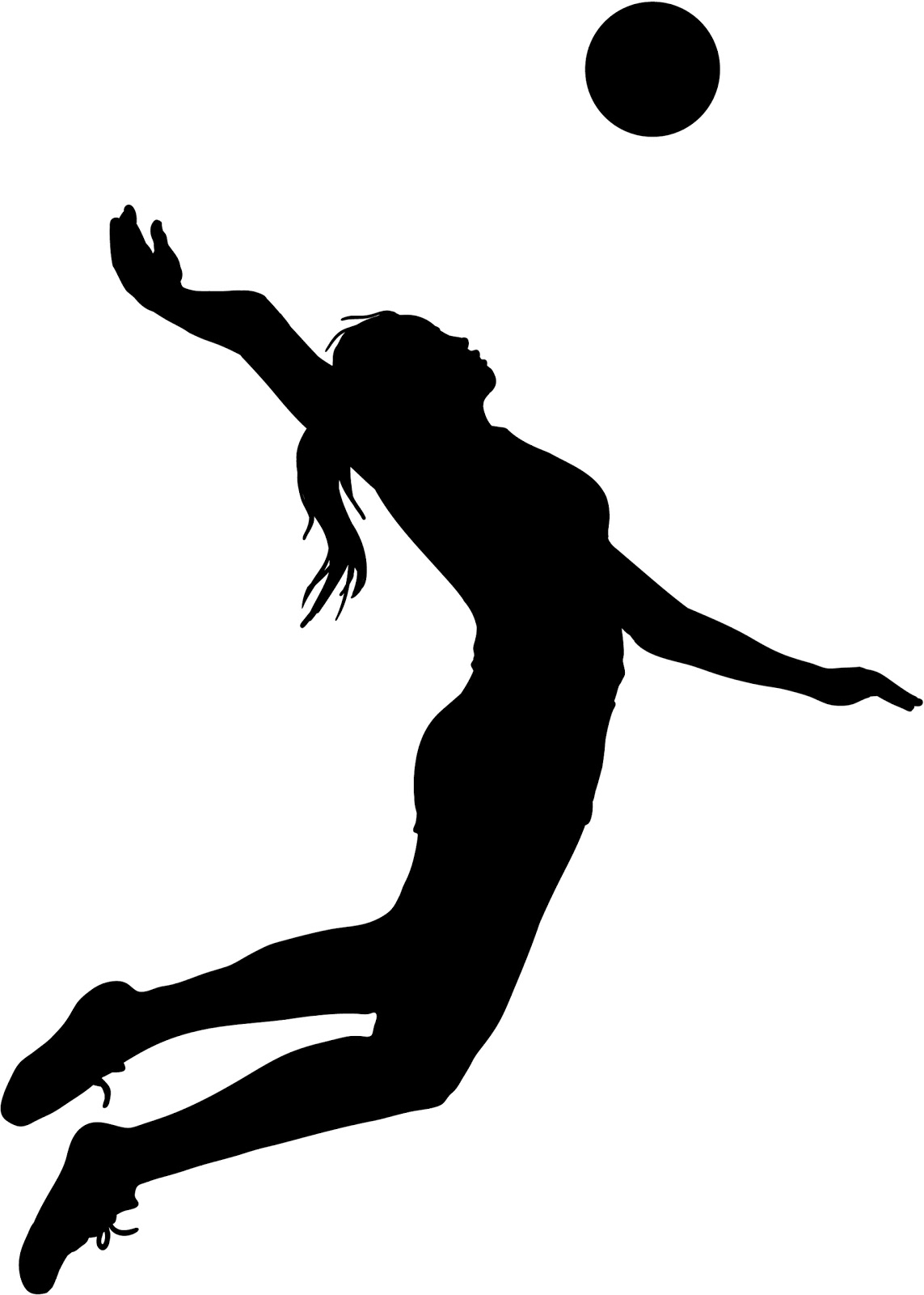 Volleyball Player Silhouette Clipat #28322 - Volleyball Players Hitting, Transparent background PNG HD thumbnail