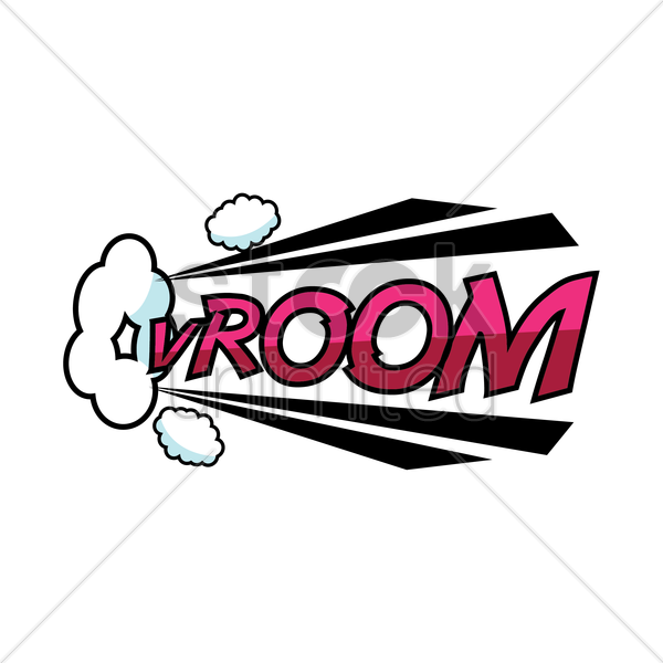 Vroom Comic Speech Bubble Vector Graphic - Vroom Vroom, Transparent background PNG HD thumbnail