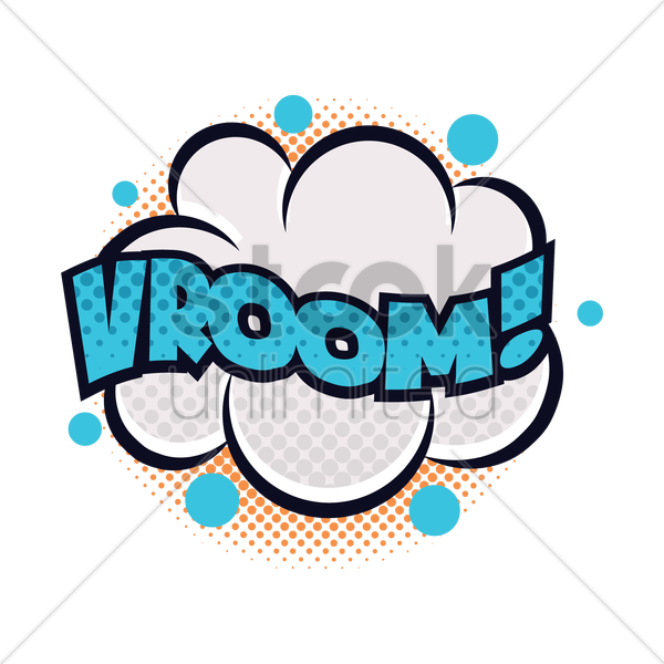 Vroom Text With Comic Effect Vector Graphic - Vroom Vroom, Transparent background PNG HD thumbnail